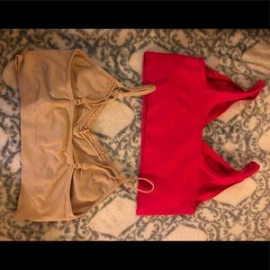 2 unpadded sports bras
